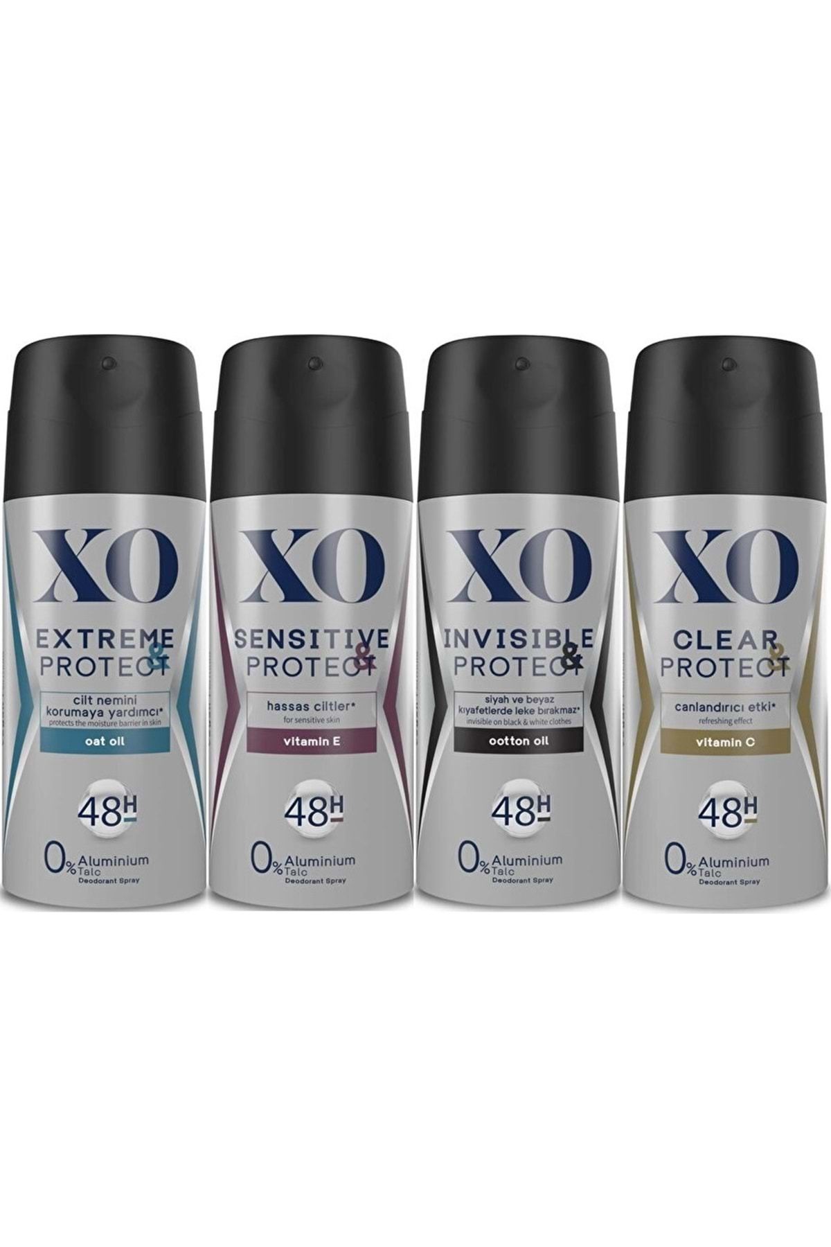 Deodorant 150ml Men-erkek Extreme-sensitive-ınsivible-clear & Protect (KARMA 4 LÜ SET)
