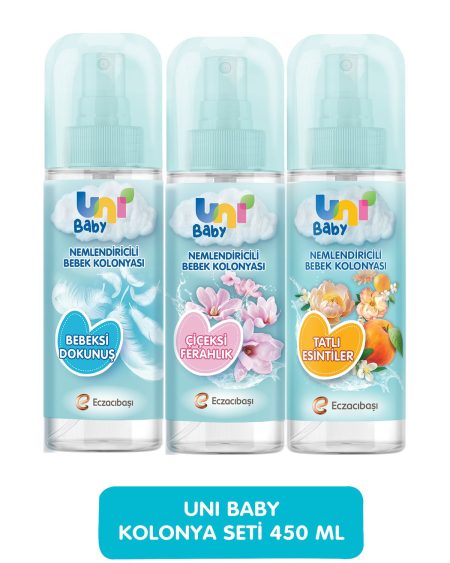 Kolonya Seti 450 ml (ÇİÇEKSİ KOKULAR & BEBEKSİ KOKULAR & TATLI ESİNTİLER)