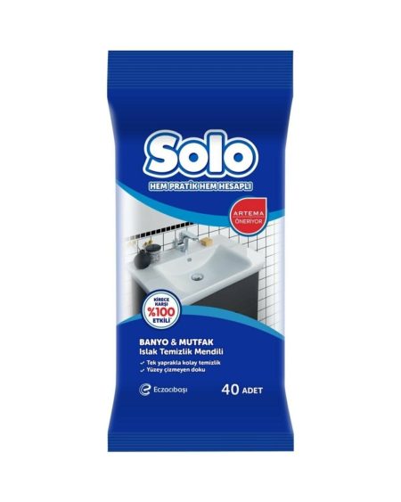 Mutfak & Banyo Islak Temizlik Mendili 40 Lı 12 Paket