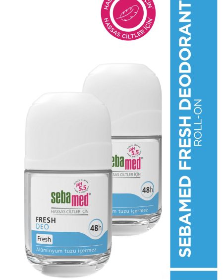 Ter Kokusu Önleyici 48 saat etkili Hassas Ciltler için Kadın Erkek Roll-On Deodorant Fresh 50ml x 2