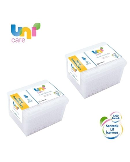 Uni Care %100 Pamuk Kulak Çubuğu 300'lü X2