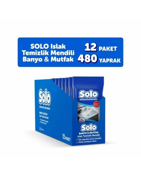 Yüzey Temizleyici Islak Mendil 12'li Mutfak-banyo