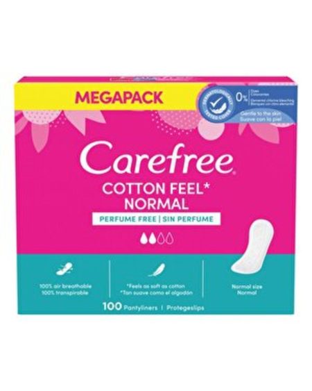 ( 3 ADET ) Carefree Cotton Feel Normal Parfümsüz Günlük Ped 100'lü
