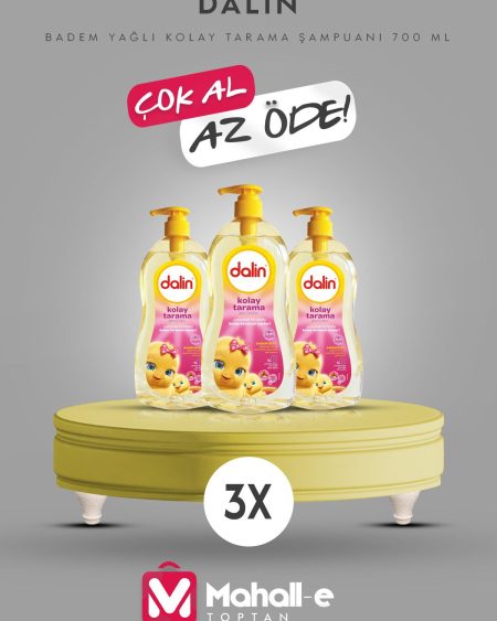 Badem Yağlı Kolay Tarama Şampuanı 700 ml 3'lü Paket