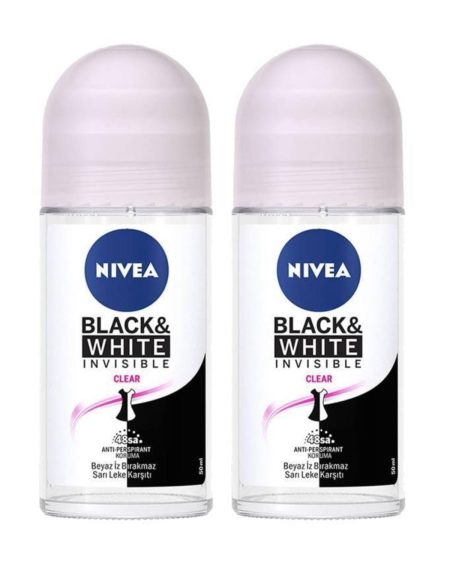 Bayan Invisible Black White Clear Roll-on 50 ml X2
