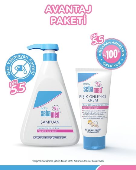 Bebek Avantaj Paketi (ŞAMPUAN 500 ML PİŞİK ÖNLEYİCİ KREM 100 ML)