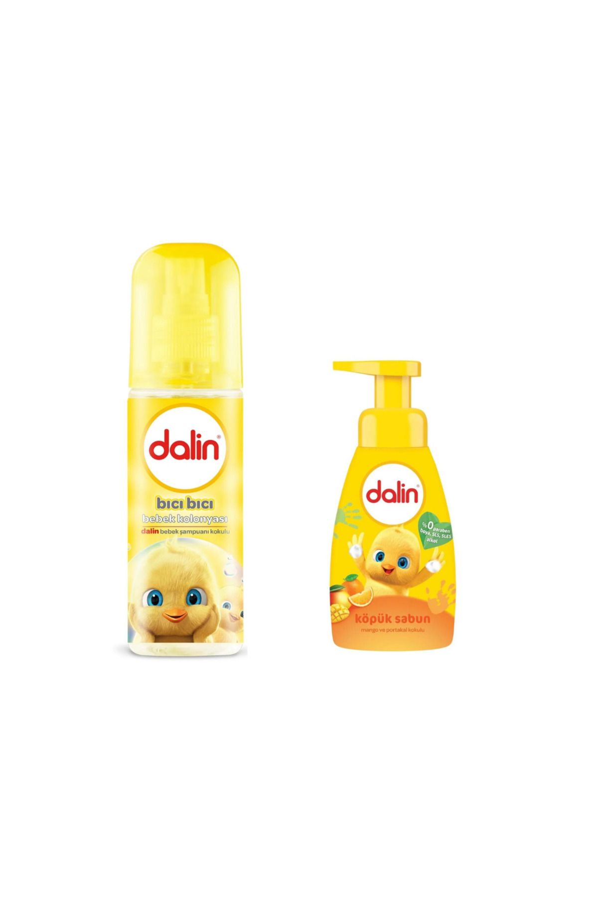 Bebek Kolonyası Bıcı Bıcı 150 Ml Ve Köpük Sabun Mango Ve Portakal Kokulu 200 Ml