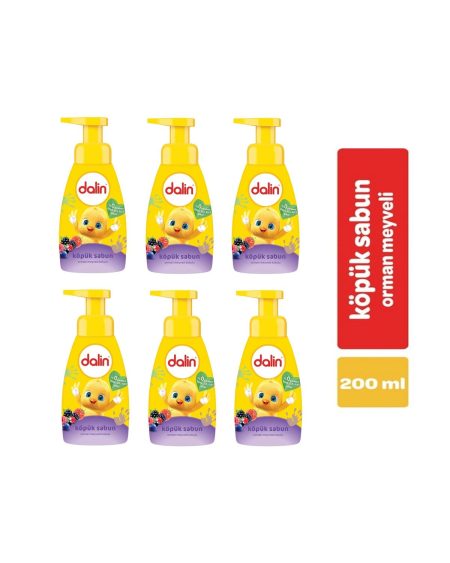 Çocuk Köpük Sabun Orman Meyvesi Kokulu 200 Ml X 6 Adet