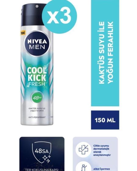 Cool Kick Fresh Erkek Deodorant 150 Ml X3