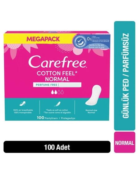 Cotton Feel Normal Parfümsüz Günlük Ped 100 Lü