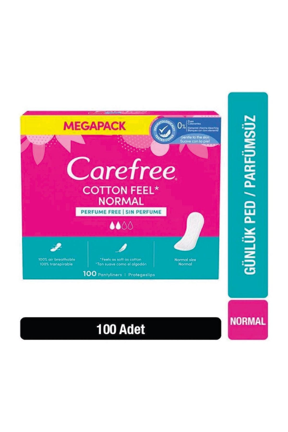 Cotton Feel Normal Parfümsüz Günlük Ped 100'lü