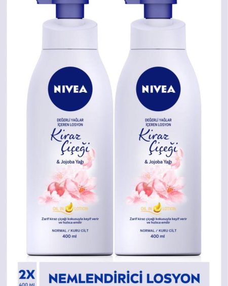 Değerli Yağlar Içeren Vücut Losyonu 400ml, Kiraz Çiçeği, Jojoba Yağı, Normal Ve Kuru Ciltler