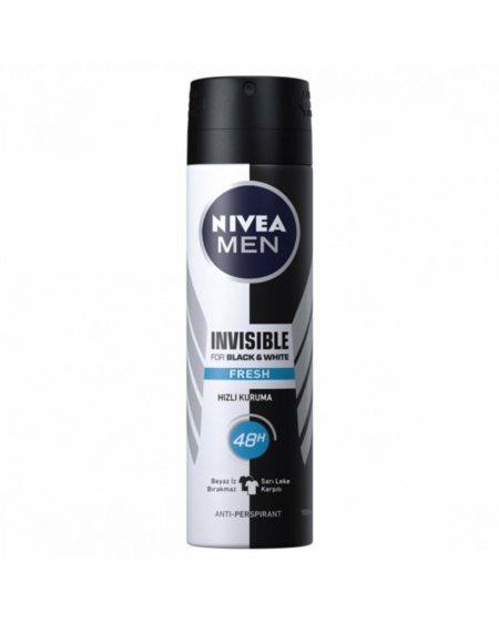 Deo.for Men Black&whıte Invısıble Fresh 150ml -6'lı Paket