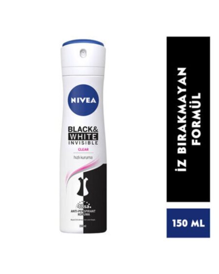 Deodorant Invisible Clear Black&white 150 Ml.ücretsiz Kargo