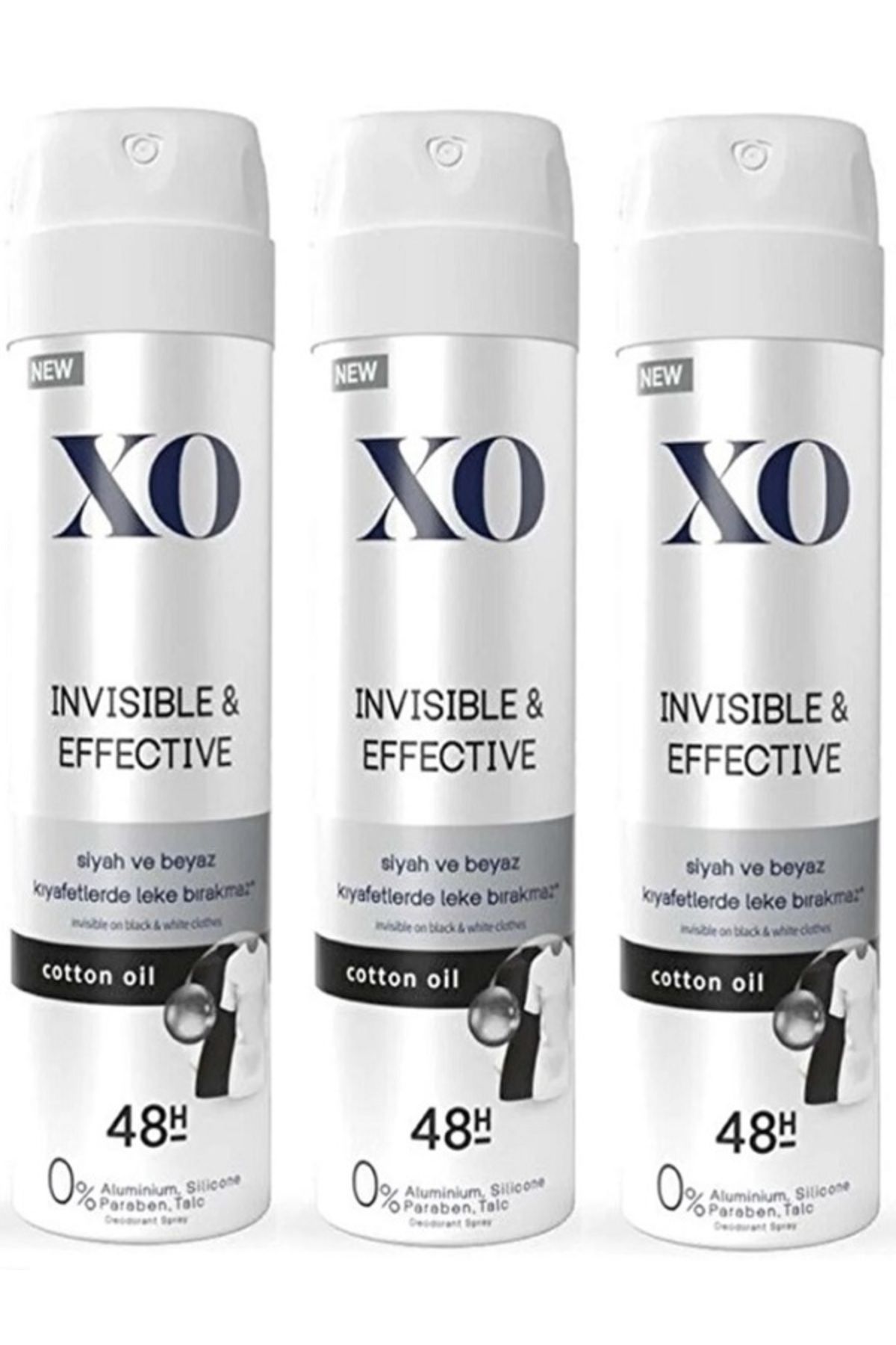 DEODORANT KADIN 150ML INVISIBLE EFFECTIVE X 3 ADET