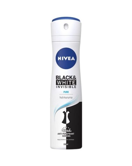 Deodorant Kadın Invisible Black and White Pure 150ml x6 Adet