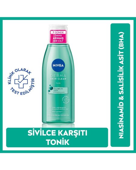 Derma Skin Clear Niasinamid Ve Salisilik Asit (Bha) İçeren Sivilce Karşıtı Yüz Temizleme Toni