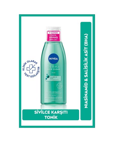 Derma Skin Clear Sivilce Karşıtı Niasinamid Ve Salisilik Asit Tonik 200 Ml
