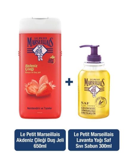 Duş Jeli Akdeniz Çileği 650 ml Lavanta Sıvı Sabun 300 ml