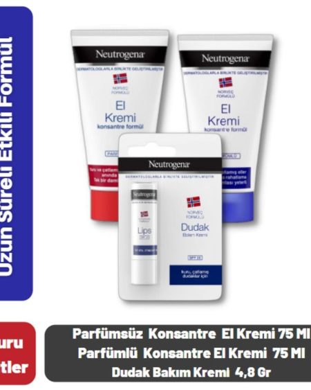 Neutrogena El Kremi Parfümlü El Kremi Parfümsüz Dudak Kremi Hediye