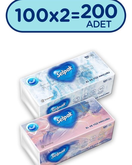 ® El Ve Yüz Havlusu 2'li 200 Yaprak