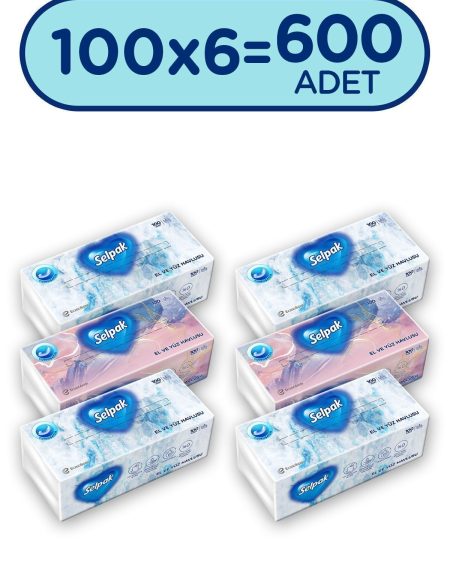 ® El Ve Yüz Havlusu 6'lı 600 Yaprak