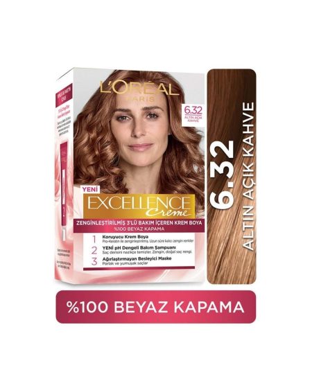 Excellence Creme Saç Boyası - 6.32 Altın Açık Kahve