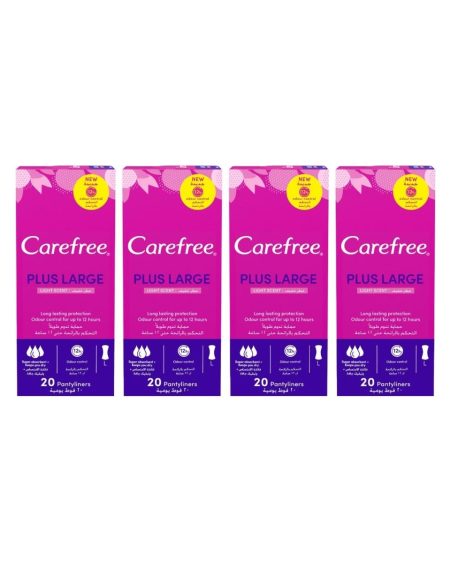 Carefree Günlük Ped Plus Large 20'li 4 Paket (Toplam 80 Adet)