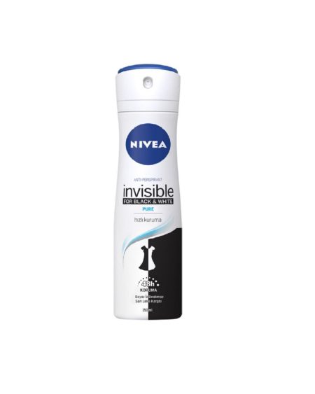 Invisible Black And White Pure Deodorant Sprey Kadın 150 Ml