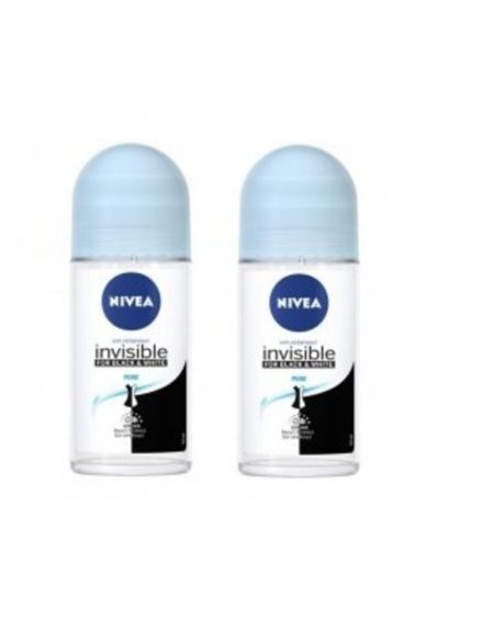 Invisible Black And White Pure Roll On Deodorant 50 Ml X 2 Adet