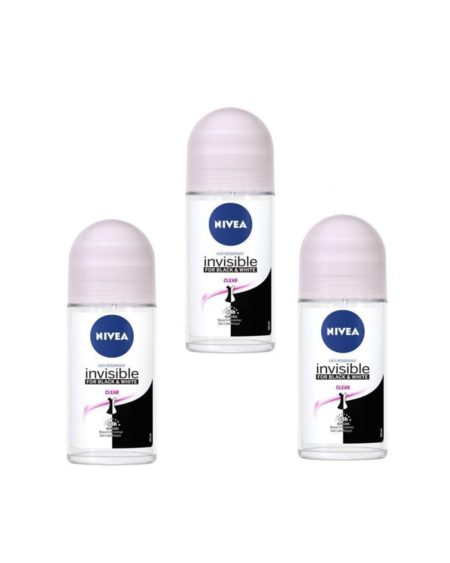 Invisible Black & White Clear Roll-on Deodorant 50 ml Kadın X 3 Adet
