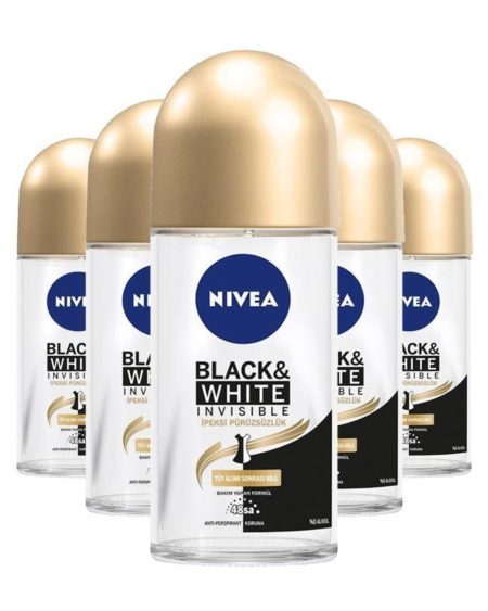 Invisible Black White İpeksi Pürüzsüzlük Roll-on 50 ml 5 Adet