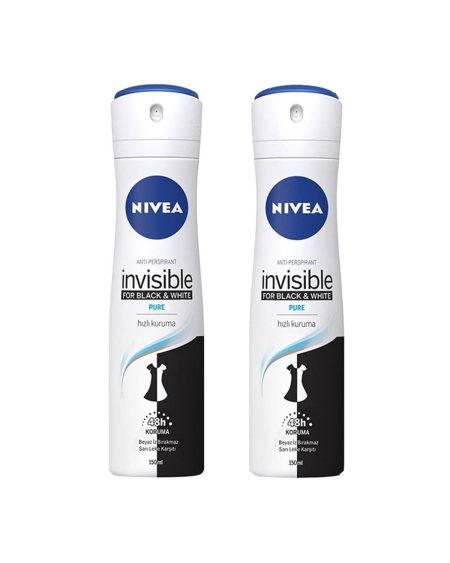 Invisible Black & White Pure Kadın Deodorant 150 Ml X 2 Adet