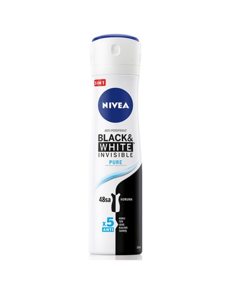 Invisible Black & White Pure Kadın Deodorant Sprey 150 ml