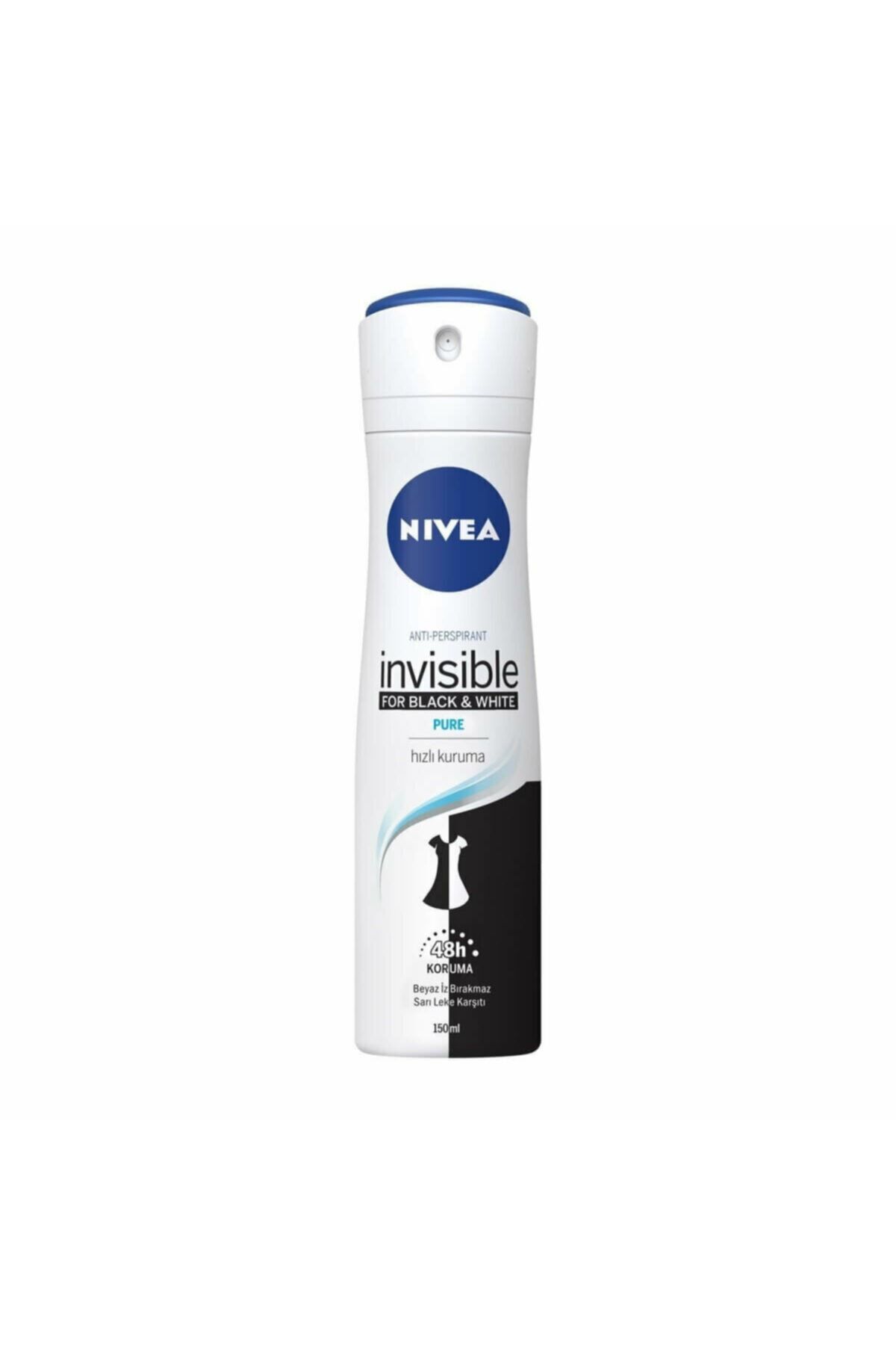 Invisible Black White Pure Kadın Deodorant Sprey 150 Ml