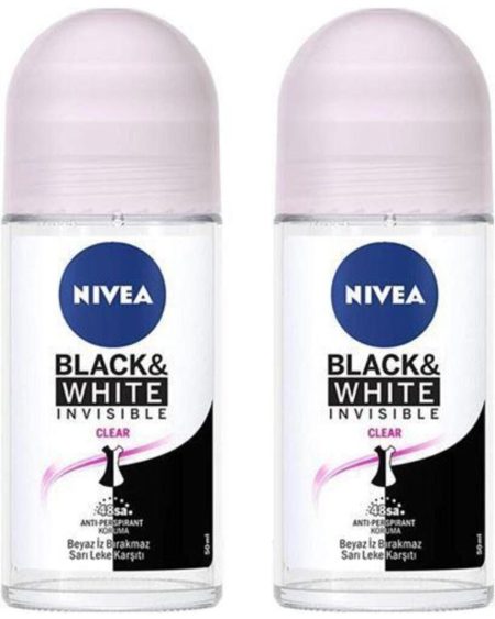Invisible For Black & White Clear 50 ml 2 Adet Roll-on