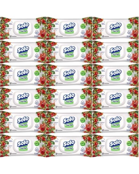 Islak Havlu Mendil 50 Yaprak Elma Sirkesi & Karbonat (18 Lİ SET) (6PK*3) 900 Yaprak