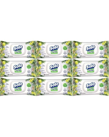 Islak Havlu Mendil 50 Yaprak Limon & Biberiye (9 LU SET) (3PK*3) 450 Yaprak