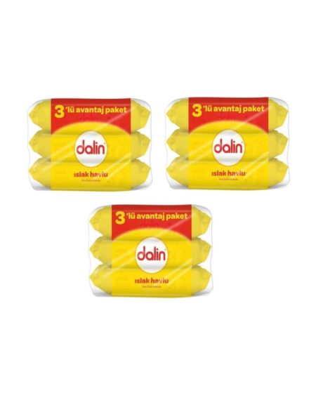 Islak Havlu Mendil Klasik 9 Lu Set (3lü*3pk) 504 Yaprak