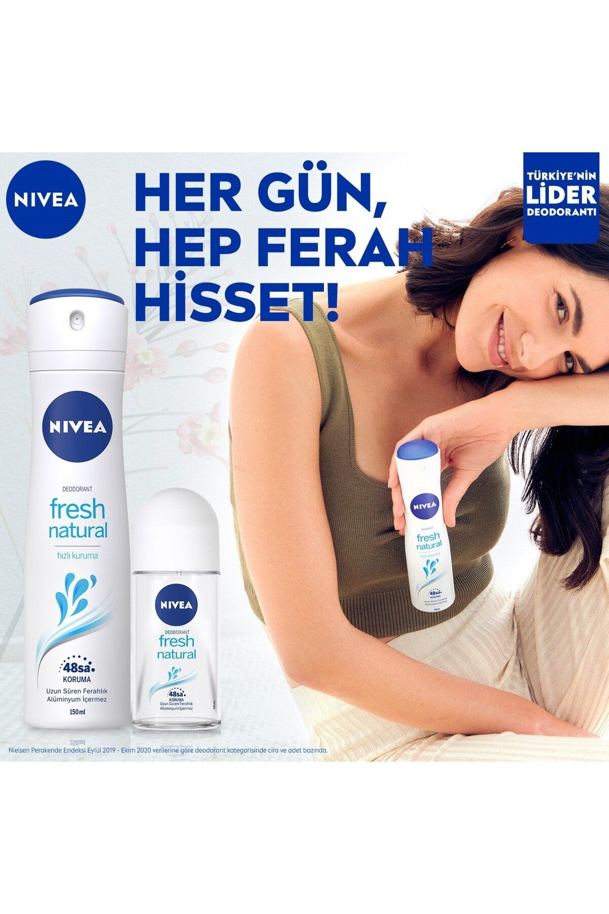 Kadın Deodorant Fresh Natural 150 ML X 4 Adet - Görsel 5