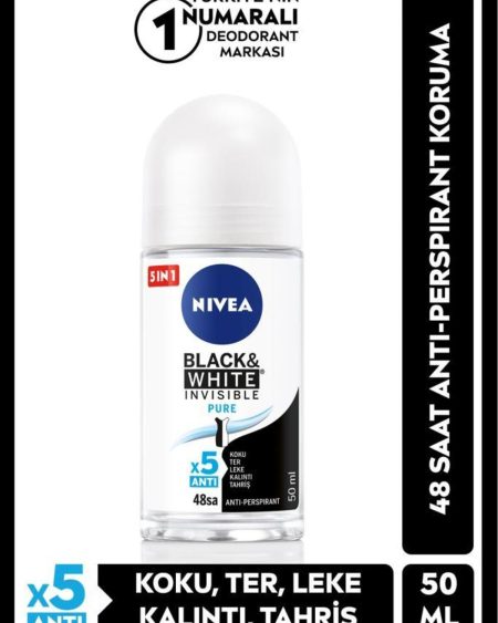 Kadın Roll-on Black&white Invisible Pure 50ml, 48 Saat Anti-perspirant Koruma