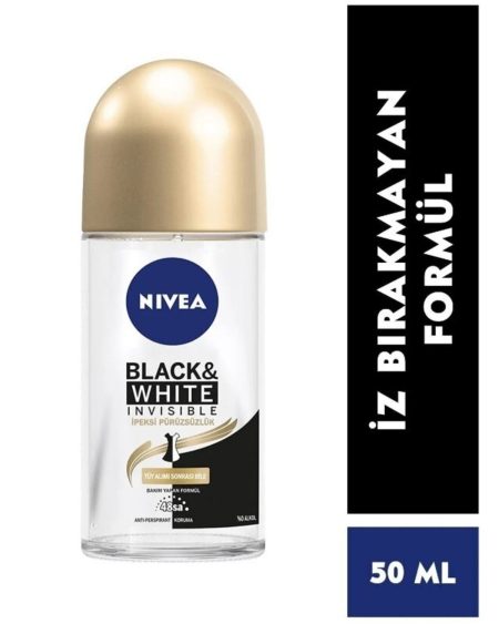 Kadın Roll On Deodorant Black&white Ipeksi Pürüzsüzlük 50ml,48 Saat Anti-perspirant Koruma