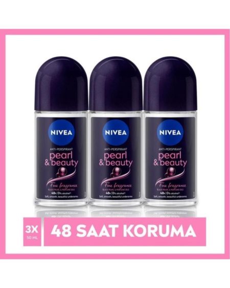 Kadın Roll On Deodorant Pearl&beauty Fine Fragrance,48 Saat Anti-perspirant Koruma 50ml X3 Ad