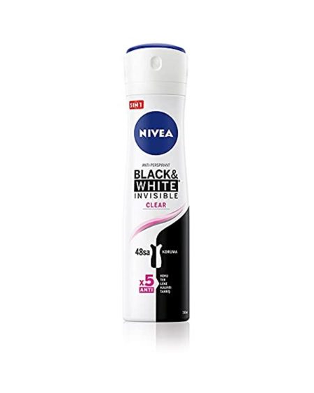 Kadın Sprey Deodorant Black&white Invisible Clear 48 Saat Anti-perspirant Koruma 150 Ml