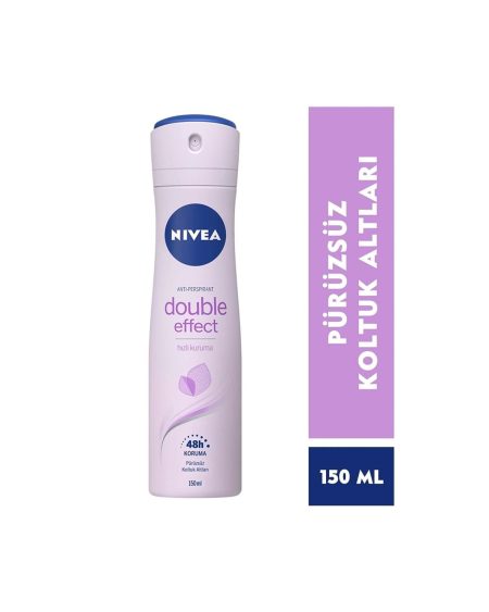 Kadın Sprey Deodorant Double Effect 48 Saat Anti-Perspirant Koruma 150 Ml