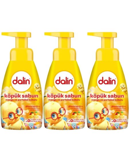 Köpük Sabun 200ML Mango ve Portakal Kokulu Çoçuklarınız İçin (3 Lü Set)