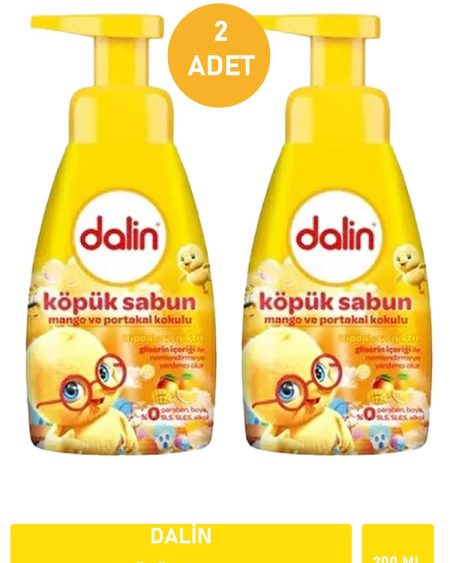 Köpük Sabun Mango ve Portakal Kokulu 200 ml X 2 ADET