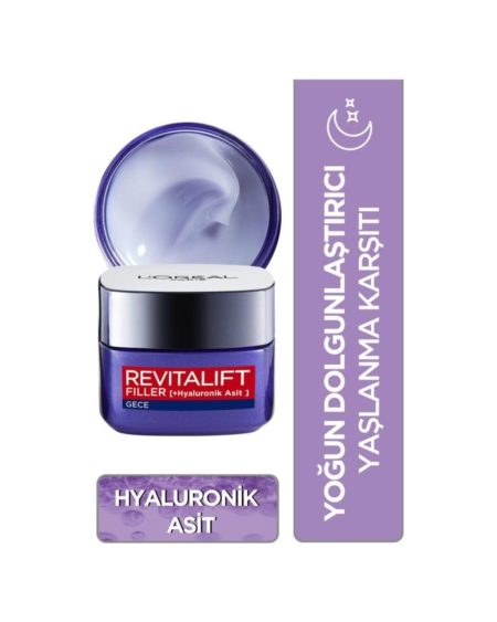 L'oréal Paris Revitalift Filler Yoğun Dolgunlaştırıcı Yaşlanma Karşıtı Gece Kremi 50ml - Hyaluronik