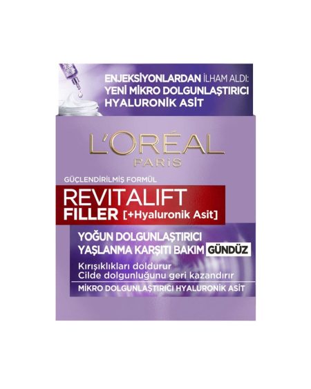 L'Oréal Paris Revitalift Filler Yoğun Dolgunlaştırıcı Yaşlanma Karşıtı Gündüz Kremi 50ml