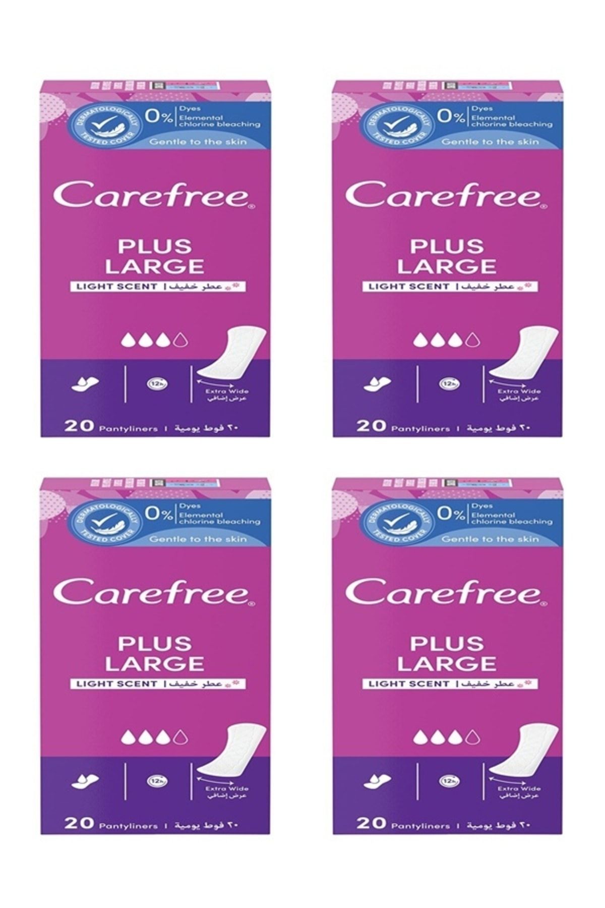 Large 20 Li Günlük Kadın Ped X 4 Lü Avantaj Paketi